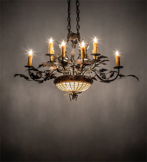 Meyda Tiffany Greenbriar Oak 230421 Chandelier Light - Copper