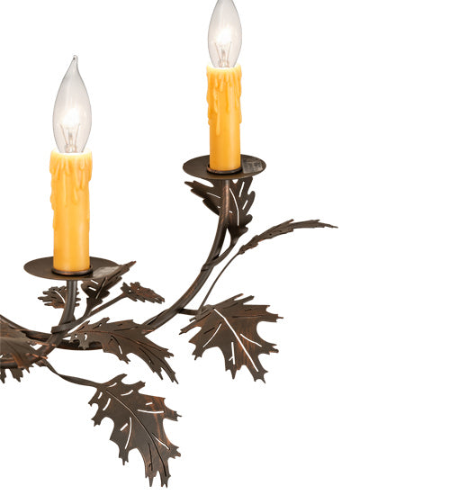 Meyda Tiffany Greenbriar Oak 230422 Chandelier Light - Copper