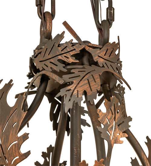 Meyda Tiffany Greenbriar Oak 230422 Chandelier Light - Copper