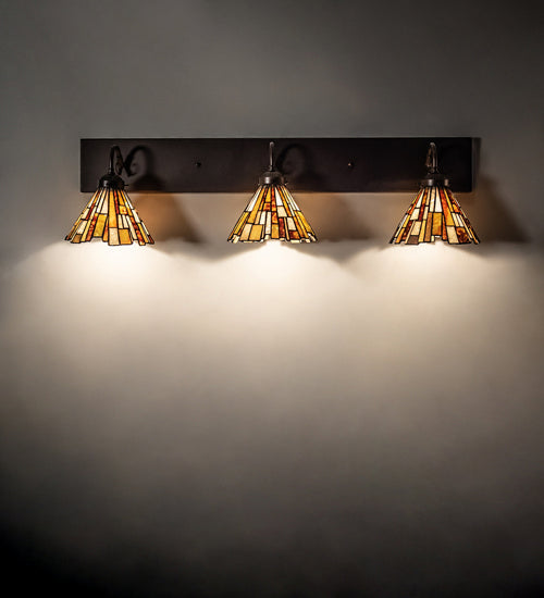 Meyda Tiffany Delta 231033 Bath Vanity Light 36 in. wide - Mahogany Bronze