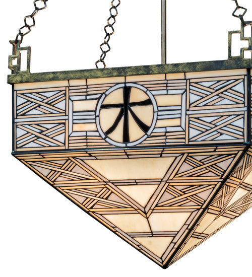 Meyda Tiffany Shu 49817 Pendant Light - Brass Tint