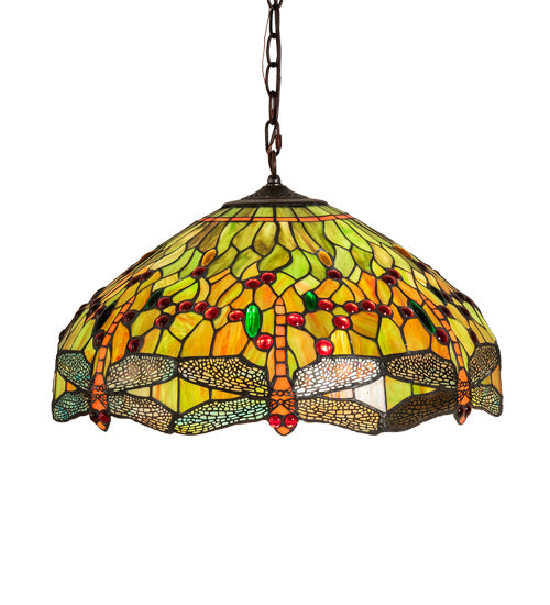 Meyda Tiffany Tiffany Hanginghead Dragonfly 51185 Pendant Light - Mahogany Bronze