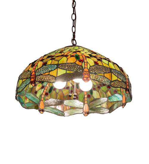 Meyda Tiffany Tiffany Hanginghead Dragonfly 51185 Pendant Light - Mahogany Bronze