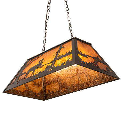 Meyda Tiffany Moose At Lake 98242 Pendant Light - Timeless Bronze