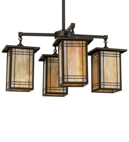 Meyda Tiffany Prairie Mission 233239 Chandelier Light - Craftsman Brown