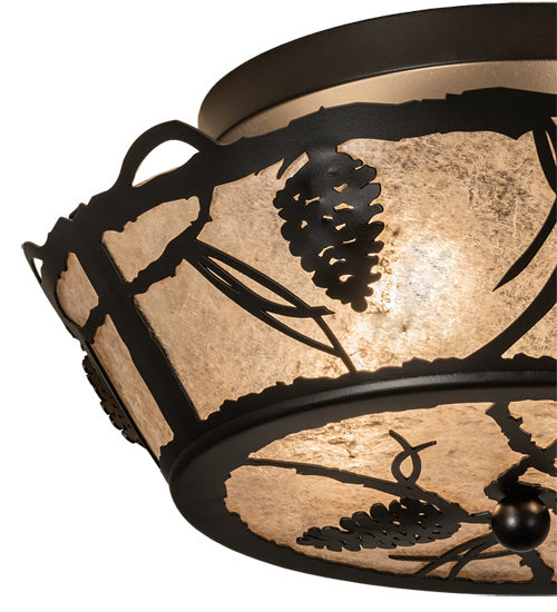 Meyda Tiffany Whispering Pines 233807 Ceiling Light - Wrought Iron