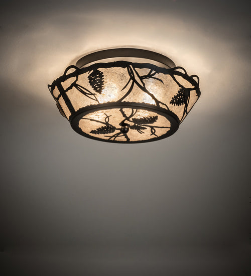 Meyda Tiffany Whispering Pines 233807 Ceiling Light - Wrought Iron
