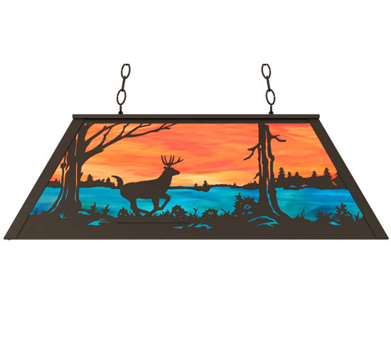 Meyda Tiffany Deer At Lake 233930 Pendant Light - Oil Rubbed Bronze