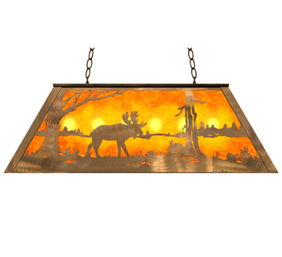 Meyda Tiffany Moose At Lake 30330 Pendant Light - Antique Copper