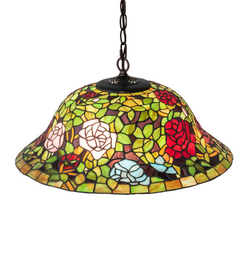 Meyda Tiffany Tiffany Rosebush 36446 Pendant Light - Mahogany Bronze