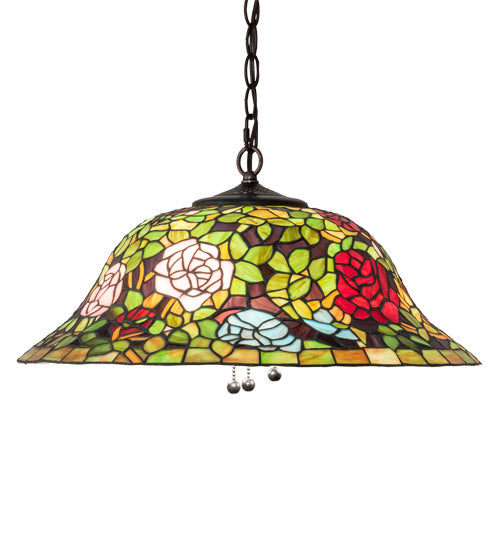 Meyda Tiffany Tiffany Rosebush 36446 Pendant Light - Mahogany Bronze