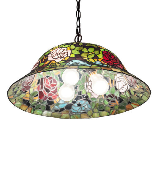 Meyda Tiffany Tiffany Rosebush 36446 Pendant Light - Mahogany Bronze