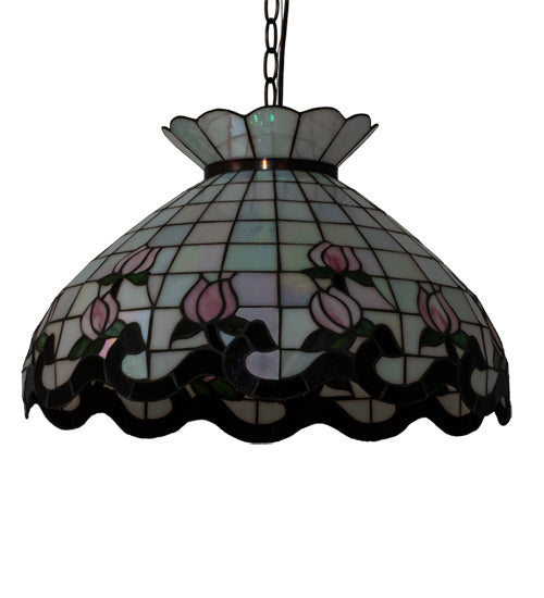 Meyda Tiffany Roseborder 46579 Pendant Light - Mahogany Bronze