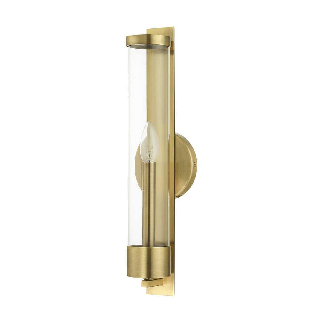 Livex Castleton 10142-01 Wall Sconce Light - Antique Brass