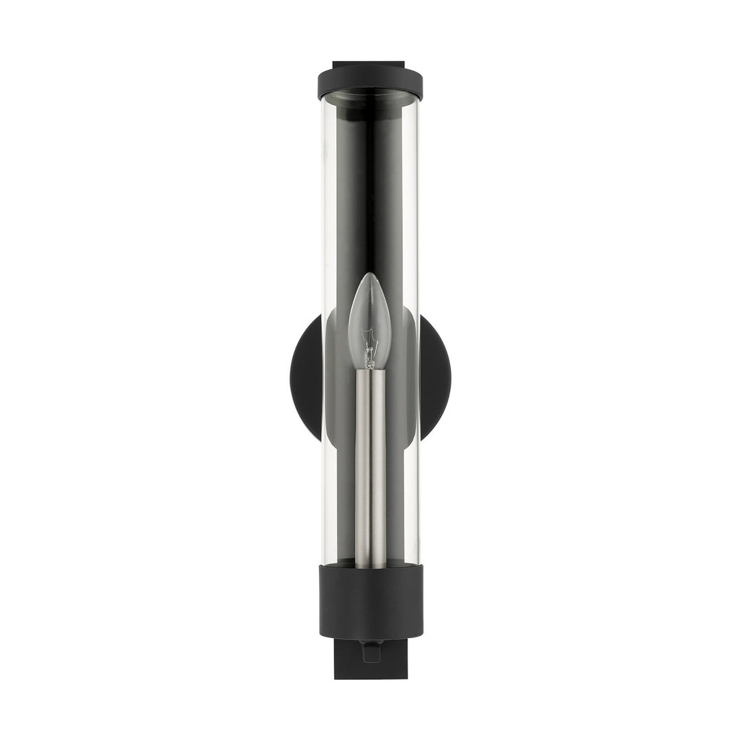 Livex Castleton 10142-04 Wall Sconce Light - Black w/ Brushed Nickel