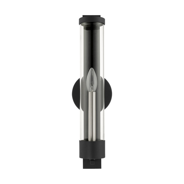 Livex Castleton 10142-04 Wall Sconce Light - Black w/ Brushed Nickel