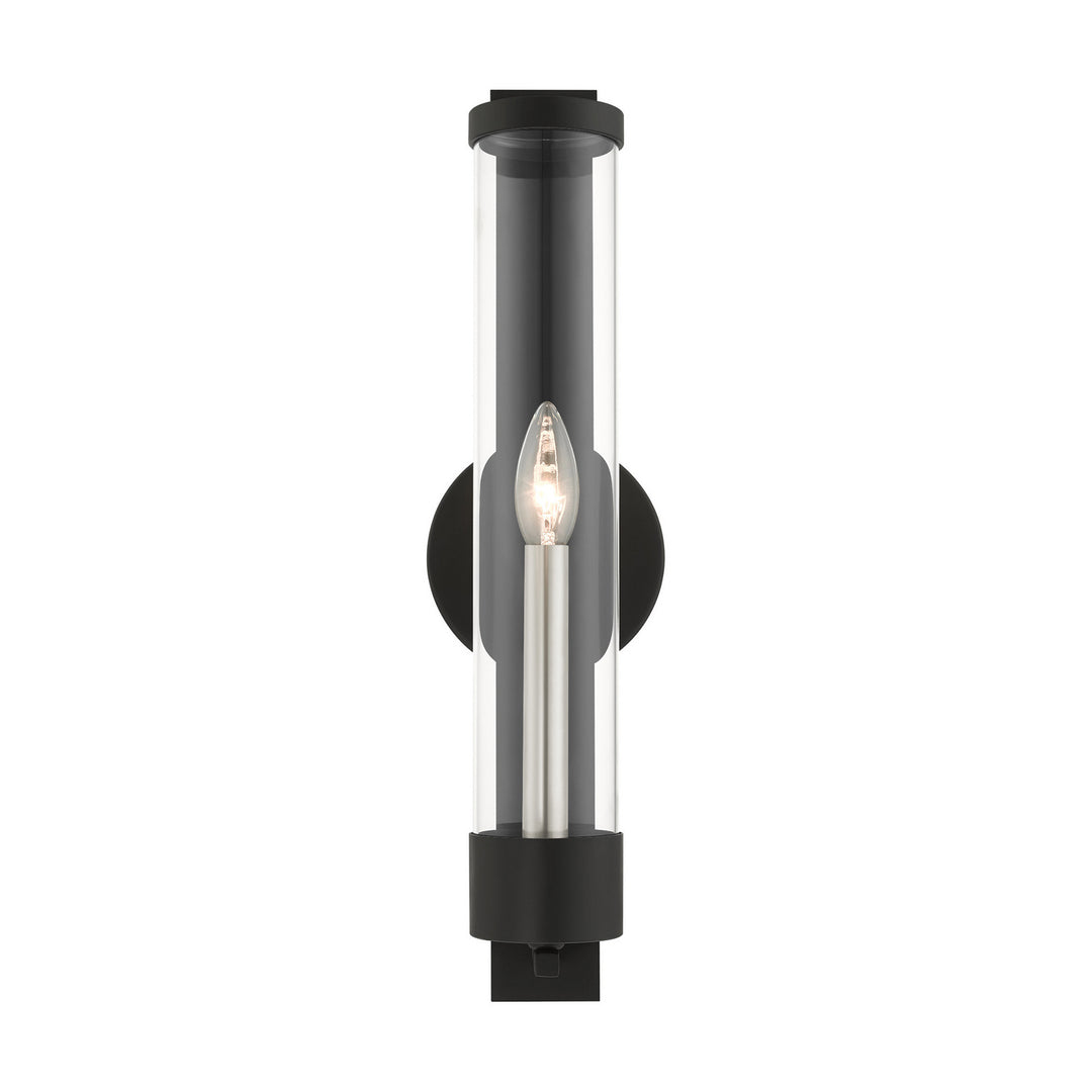Livex Castleton 10142-04 Wall Sconce Light - Black w/ Brushed Nickel