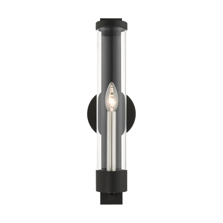Livex Castleton 10142-04 Wall Sconce Light - Black w/ Brushed Nickel