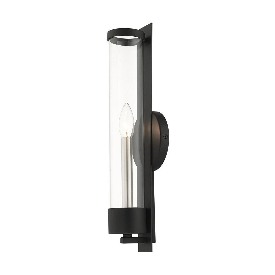 Livex Castleton 10142-04 Wall Sconce Light - Black w/ Brushed Nickel