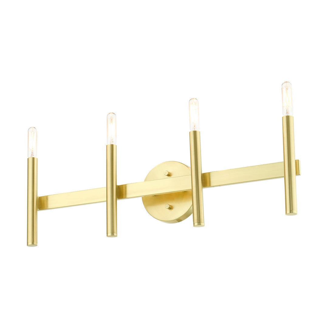 Livex Copenhagen 10344-12 Bath Vanity Light 24 in. wide - Satin Brass