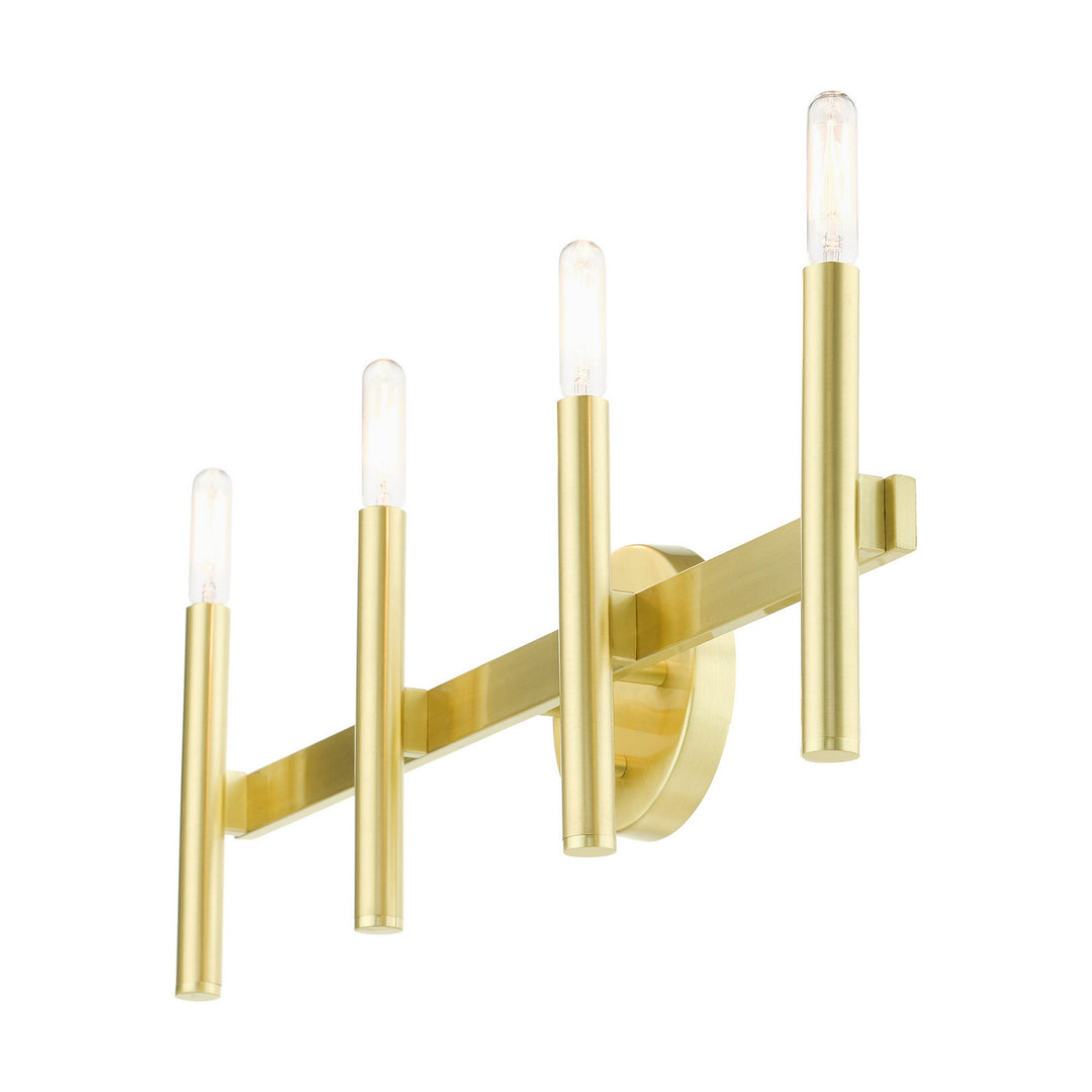 Livex Copenhagen 10344-12 Bath Vanity Light 24 in. wide - Satin Brass