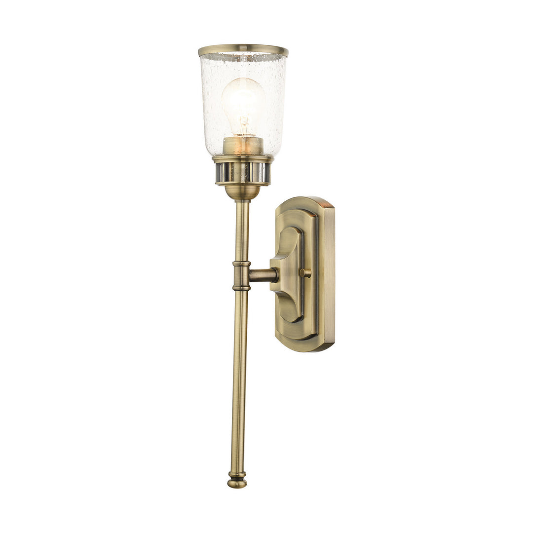 Livex Lawrenceville 10511-01 Wall Sconce Light - Antique Brass
