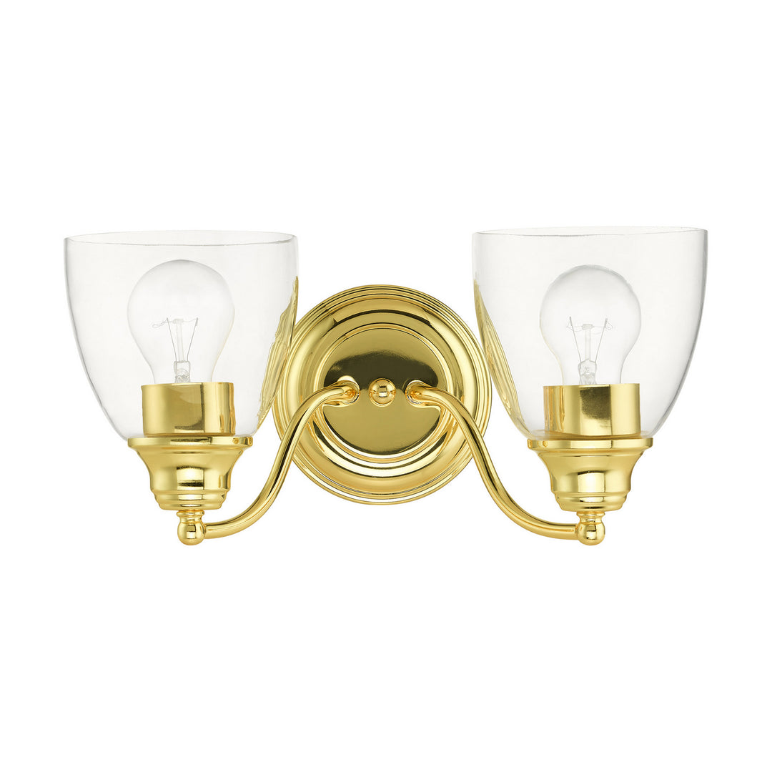 Livex Montgomery 15132-02 Bath Vanity Light 14 in. wide - Polished Brass