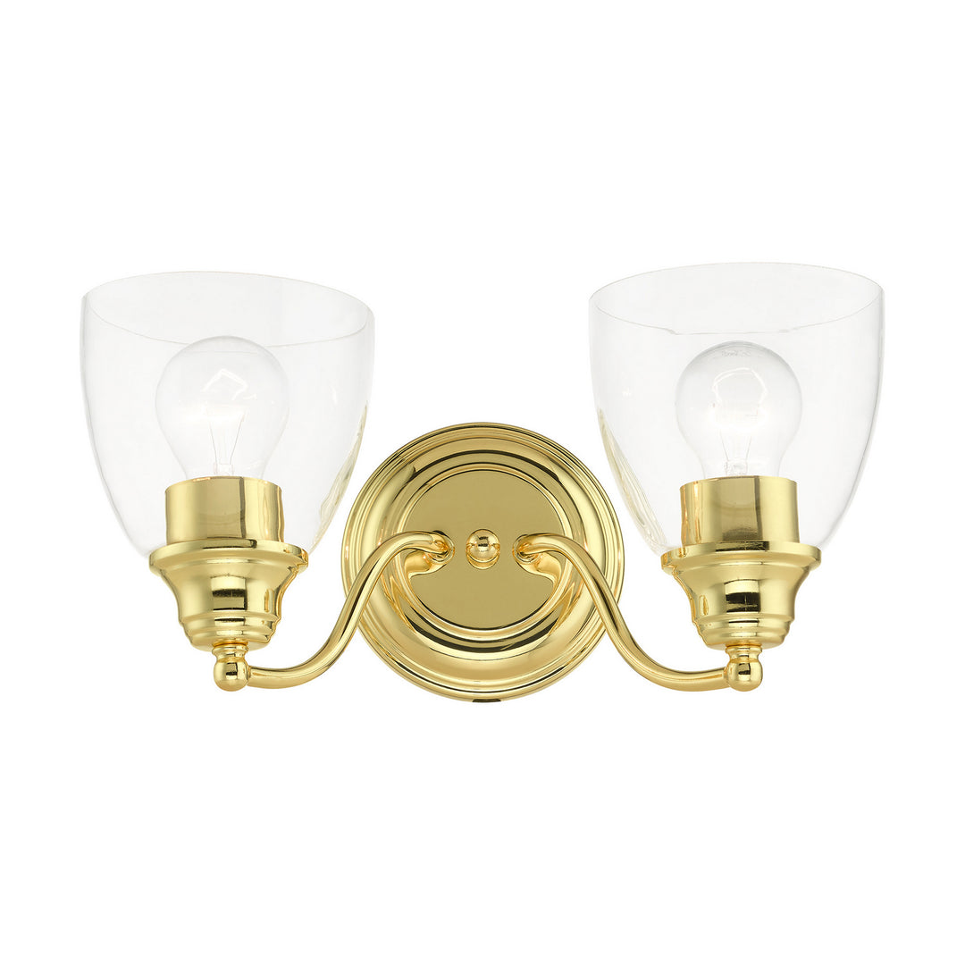 Livex Montgomery 15132-02 Bath Vanity Light 14 in. wide - Polished Brass