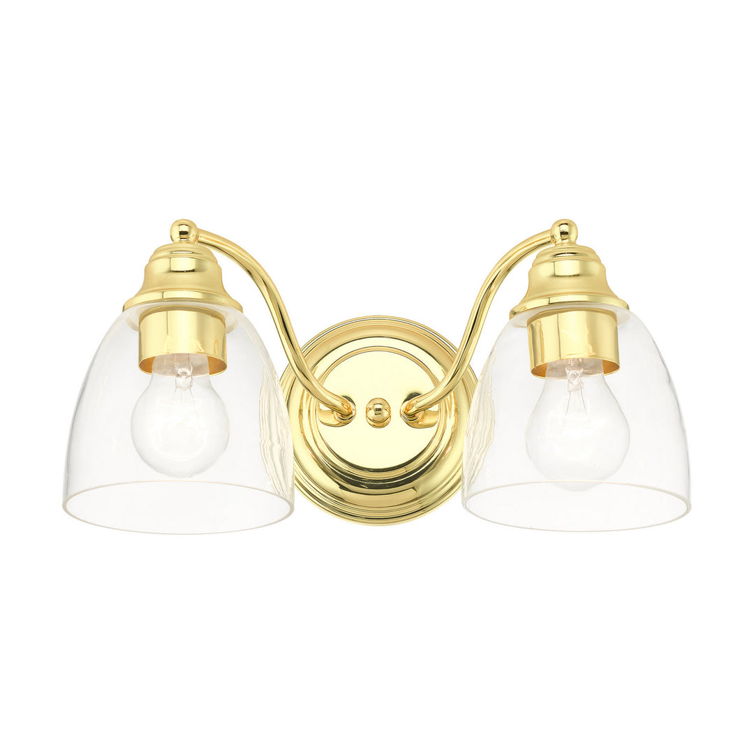 Livex Montgomery 15132-02 Bath Vanity Light 14 in. wide - Polished Brass