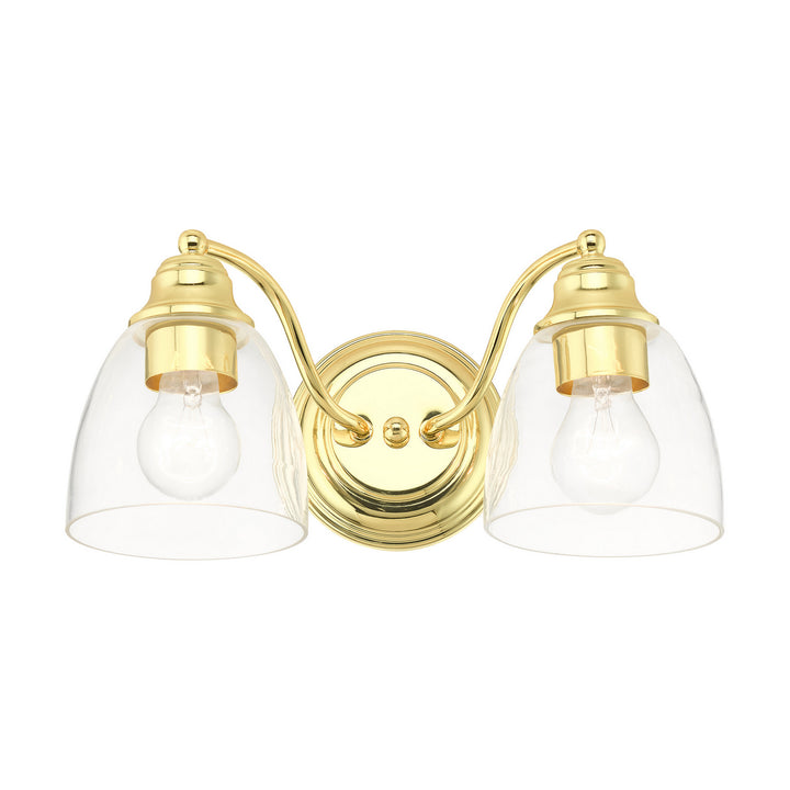 Livex Montgomery 15132-02 Bath Vanity Light 14 in. wide - Polished Brass