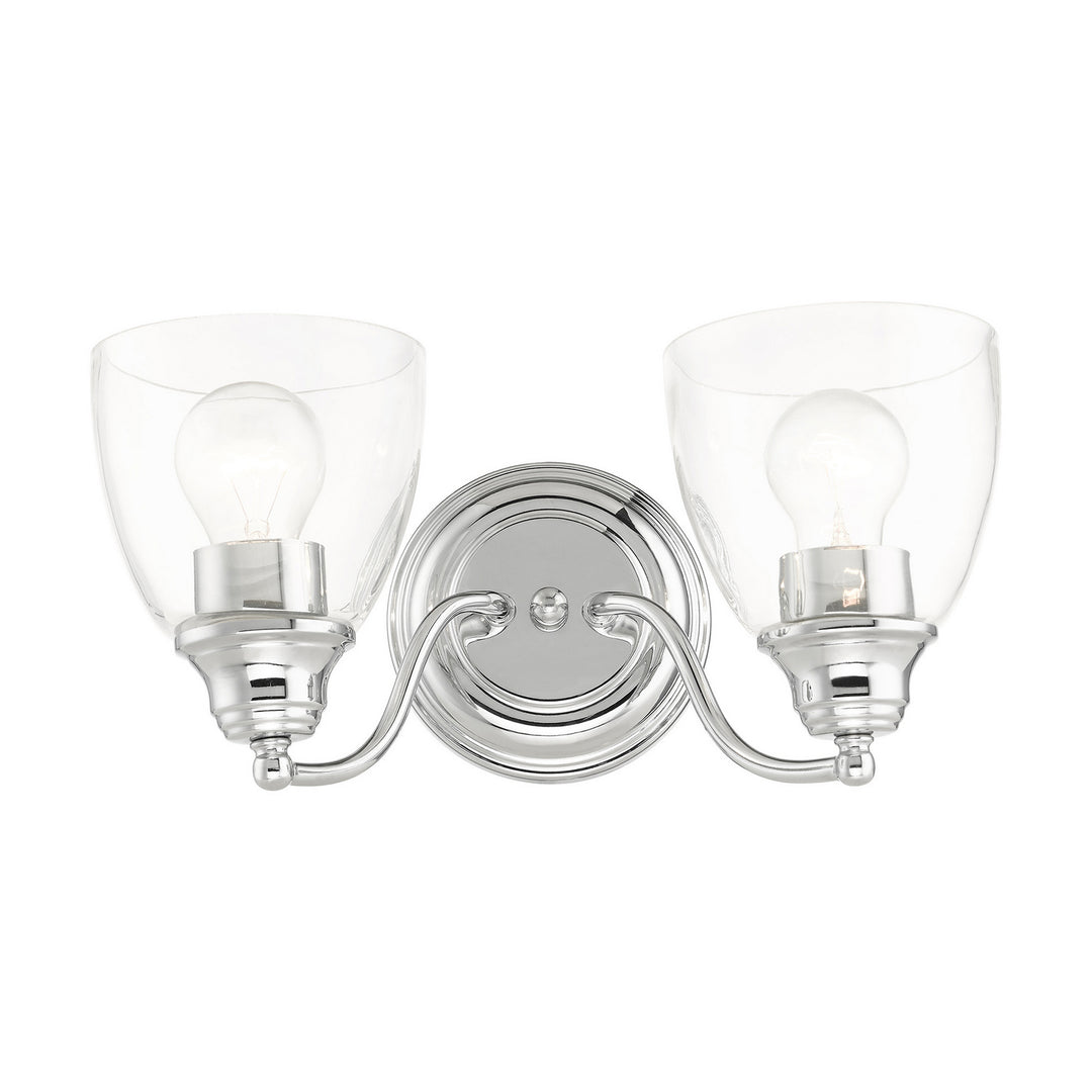 Livex Montgomery 15132-05 Bath Vanity Light 14 in. wide - Polished Chrome