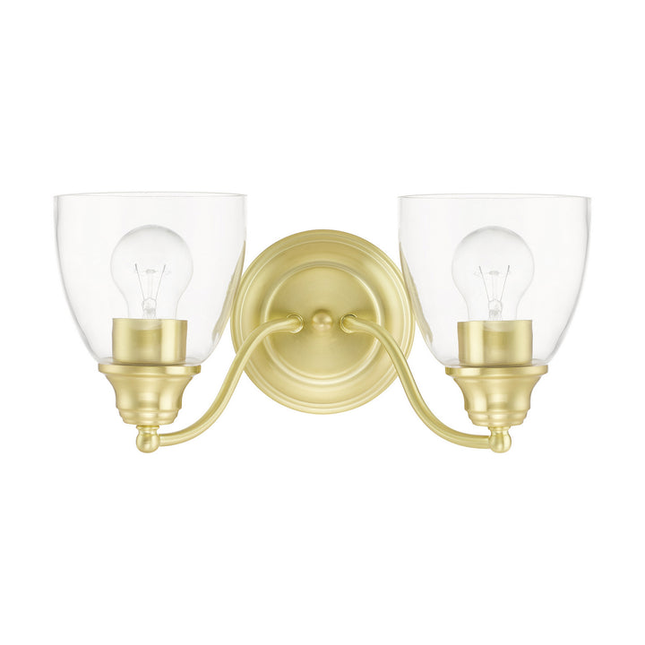 Livex Montgomery 15132-12 Bath Vanity Light 14 in. wide - Satin Brass