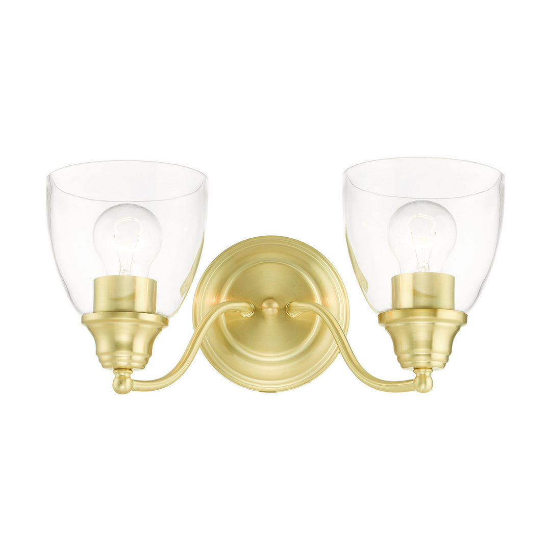 Livex Montgomery 15132-12 Bath Vanity Light 14 in. wide - Satin Brass