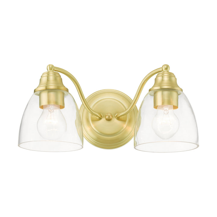 Livex Montgomery 15132-12 Bath Vanity Light 14 in. wide - Satin Brass