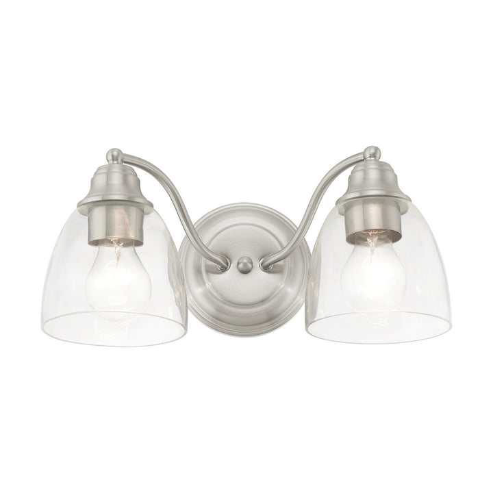 Livex Montgomery 15132-91 Bath Vanity Light 14 in. wide - Brushed Nickel