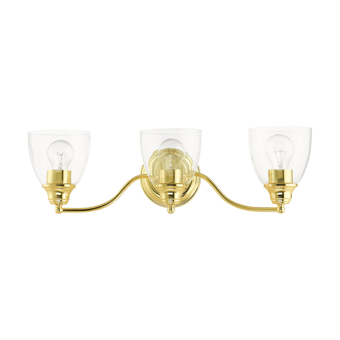 Livex Montgomery 15133-02 Bath Vanity Light 23 in. wide - Polished Brass