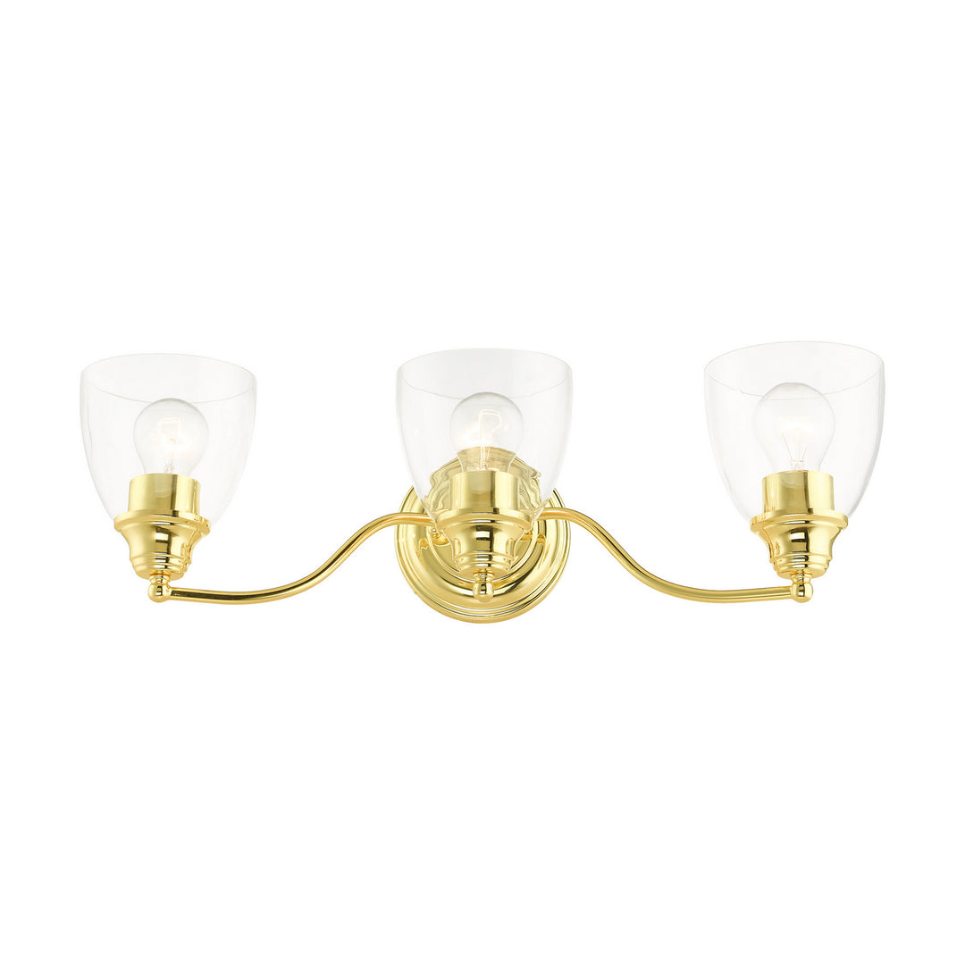 Livex Montgomery 15133-02 Bath Vanity Light 23 in. wide - Polished Brass