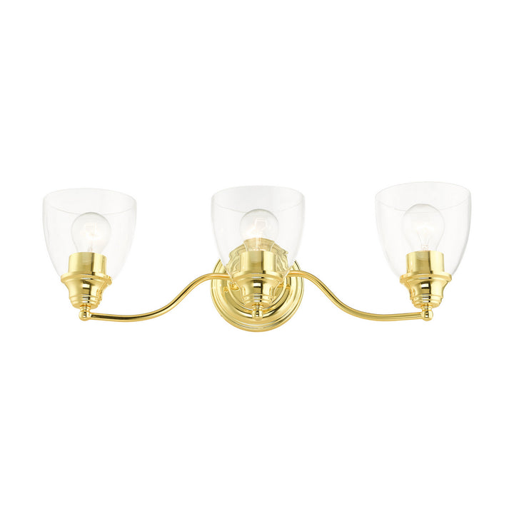 Livex Montgomery 15133-02 Bath Vanity Light 23 in. wide - Polished Brass