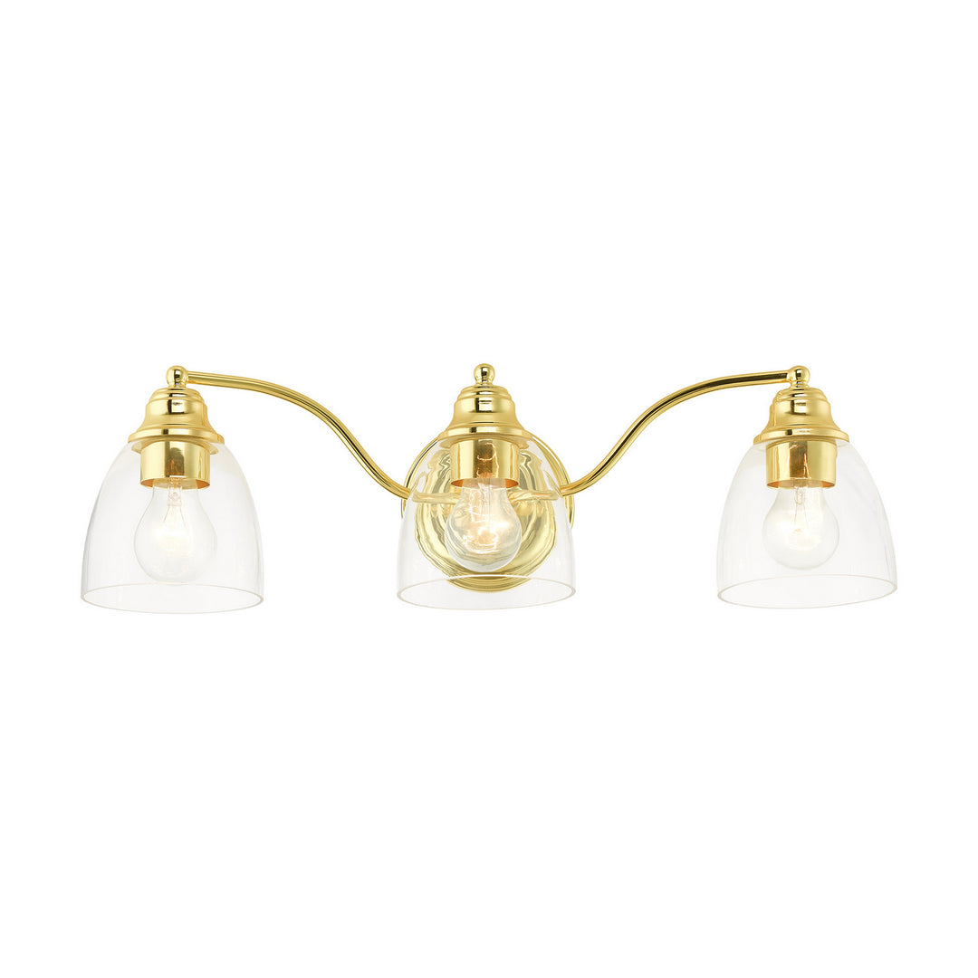 Livex Montgomery 15133-02 Bath Vanity Light 23 in. wide - Polished Brass