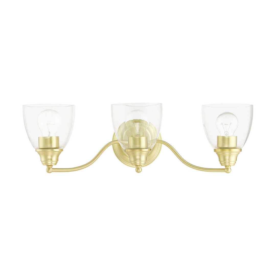 Livex Montgomery 15133-12 Bath Vanity Light 23 in. wide - Satin Brass