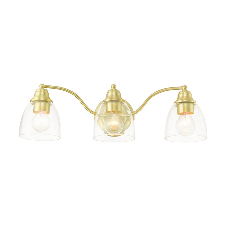 Livex Montgomery 15133-12 Bath Vanity Light 23 in. wide - Satin Brass