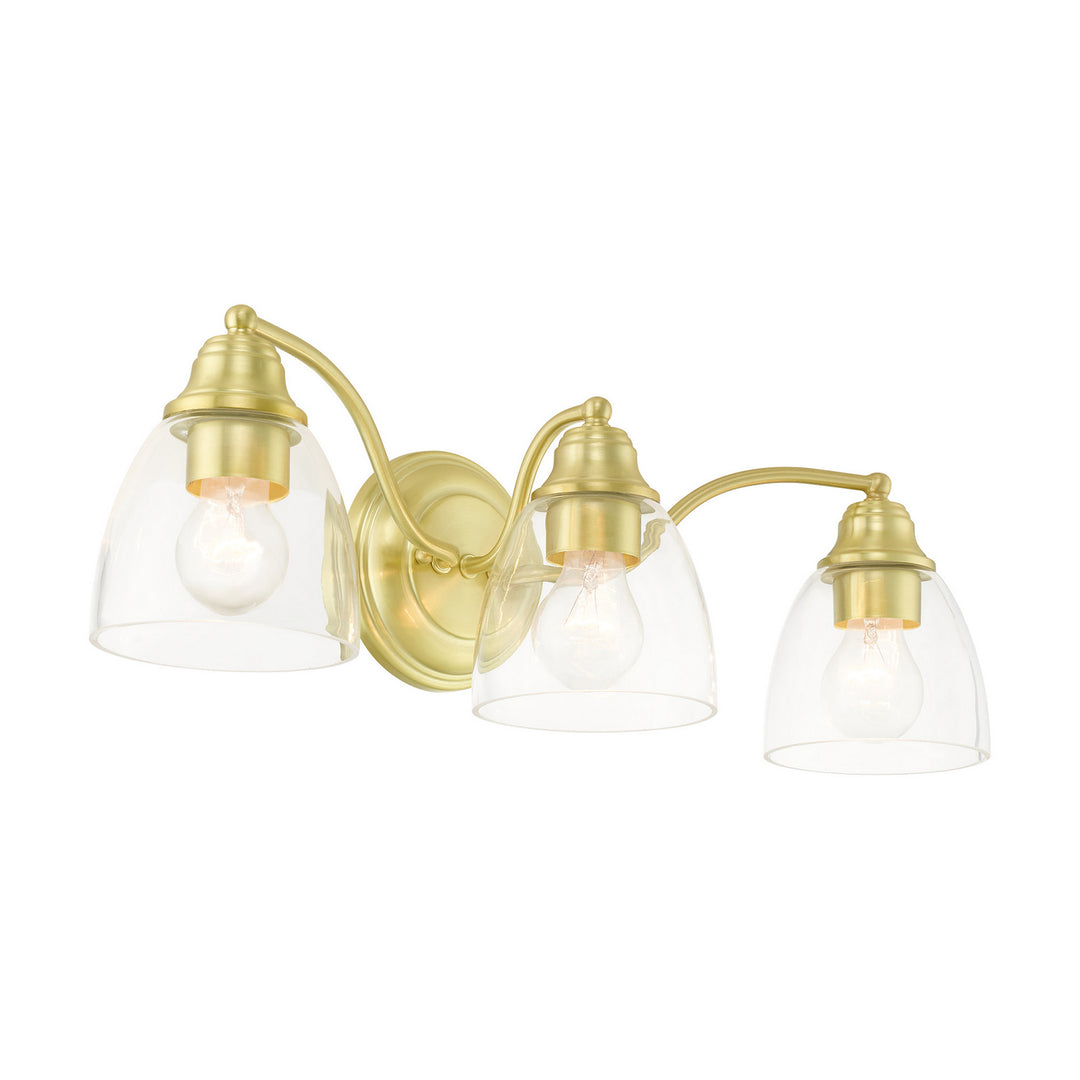 Livex Montgomery 15133-12 Bath Vanity Light 23 in. wide - Satin Brass