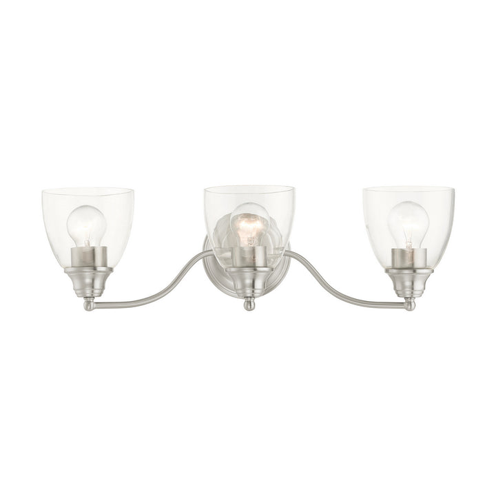 Livex Montgomery 15133-91 Bath Vanity Light 23 in. wide - Brushed Nickel