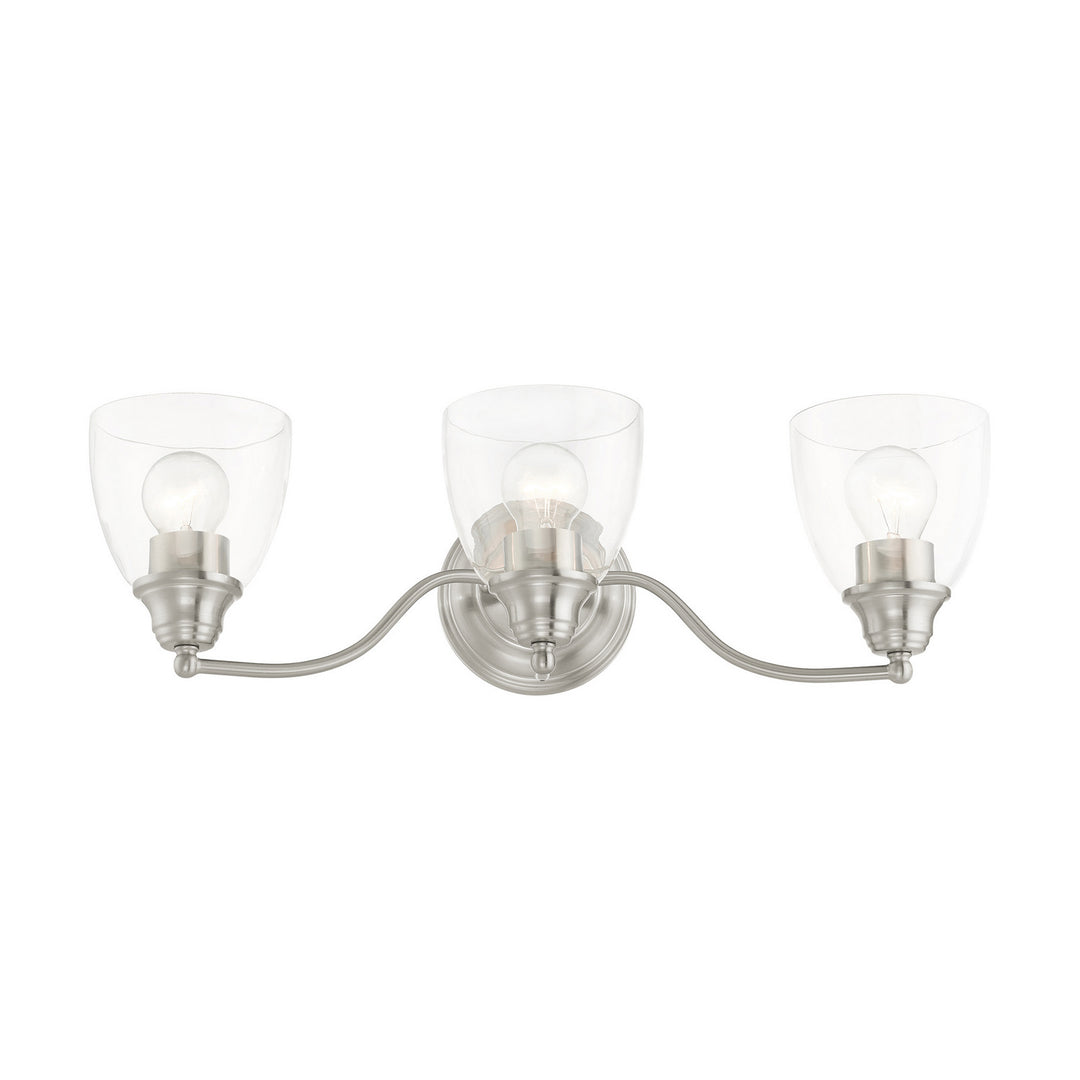 Livex Montgomery 15133-91 Bath Vanity Light 23 in. wide - Brushed Nickel