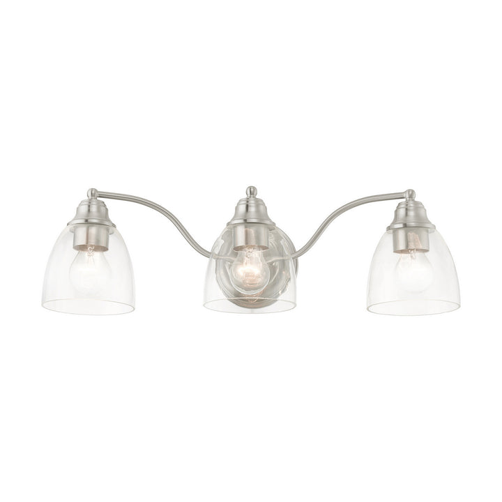 Livex Montgomery 15133-91 Bath Vanity Light 23 in. wide - Brushed Nickel