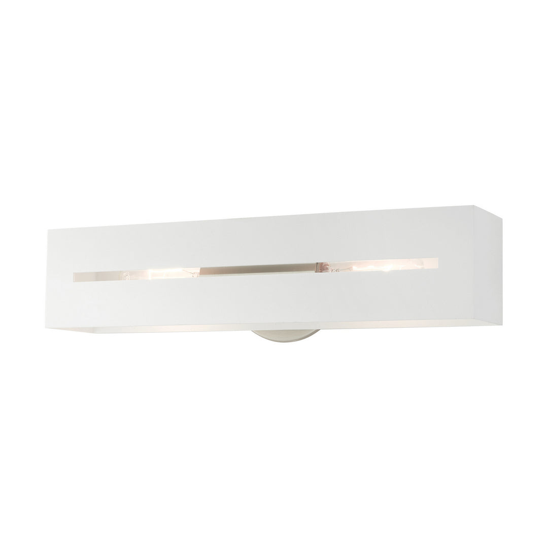 Livex Soma 16682-13 Bath Vanity Light 18 in. wide - Textured White w/ Brushed Nickels