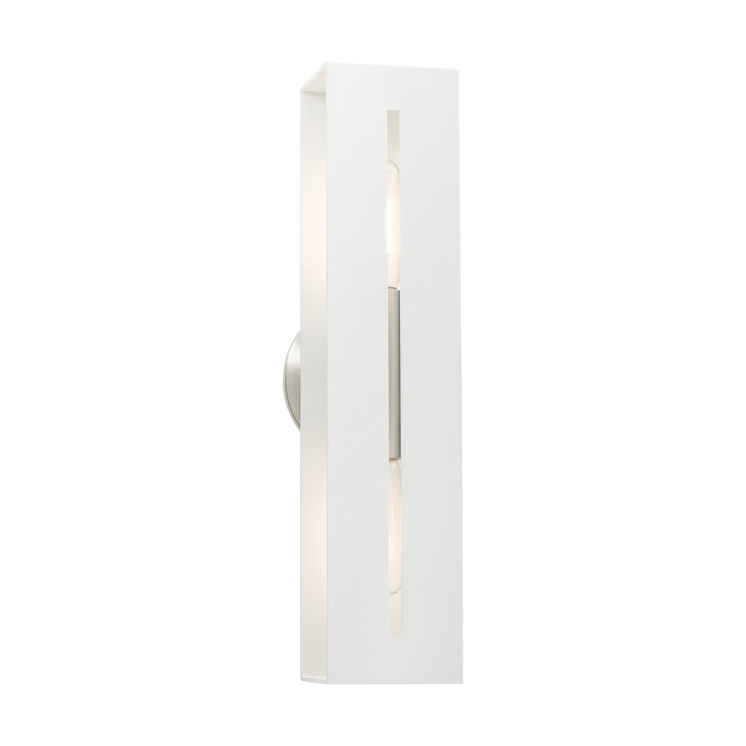 Livex Soma 16682-13 Bath Vanity Light 18 in. wide - Textured White w/ Brushed Nickels