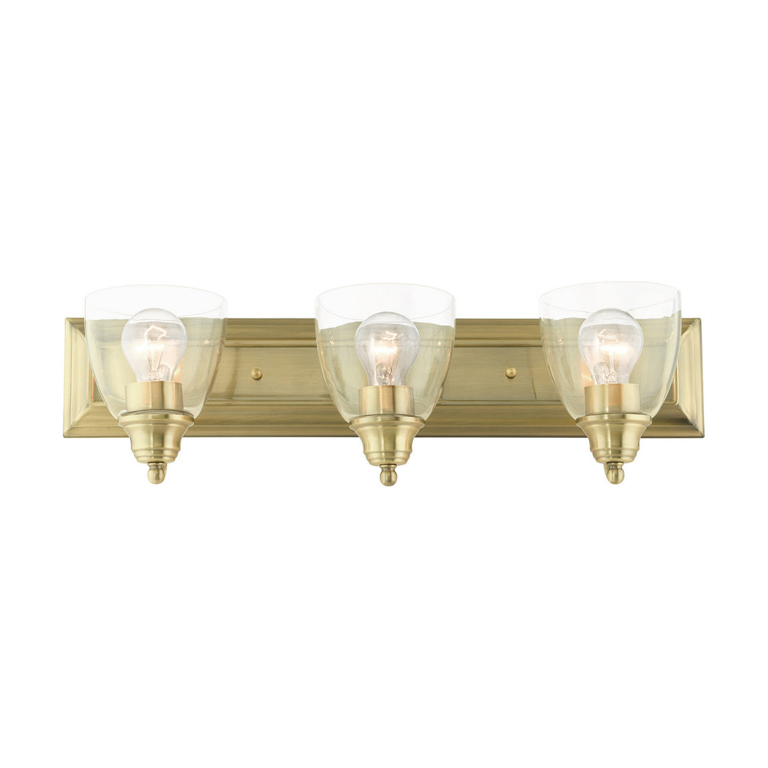 Livex Birmingham 17073-01 Bath Vanity Light 24 in. wide - Antique Brass