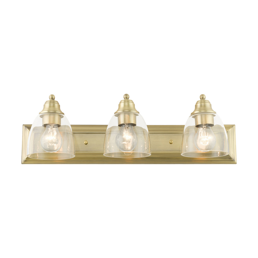 Livex Birmingham 17073-01 Bath Vanity Light 24 in. wide - Antique Brass