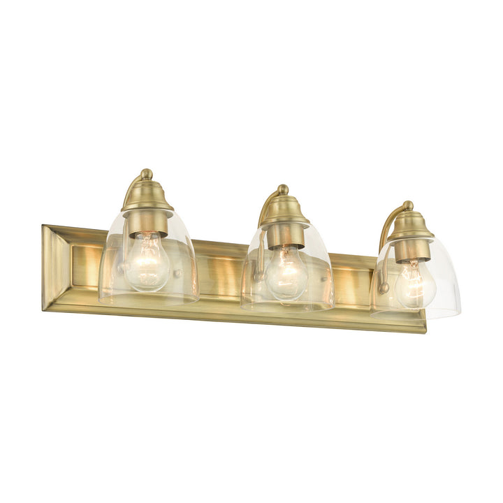 Livex Birmingham 17073-01 Bath Vanity Light 24 in. wide - Antique Brass